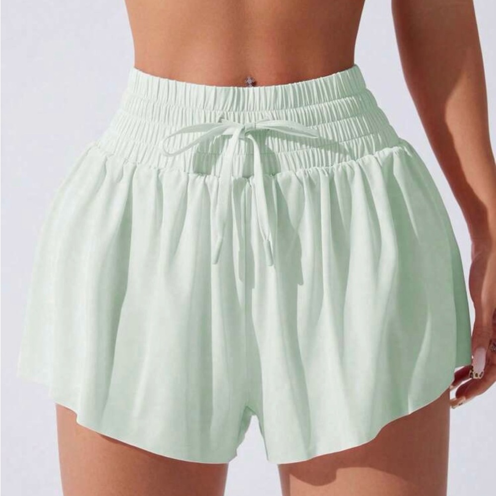 COPY - SHEIN High Waist Green Shorts with Elastic Waistband